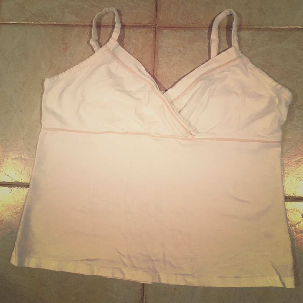 Crisp White Tank Top With Bust Detail.